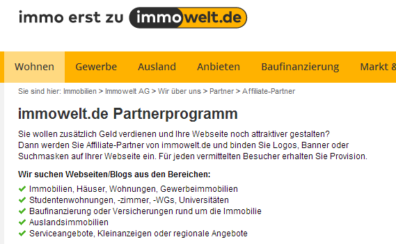 immowelt Partnerprogramm