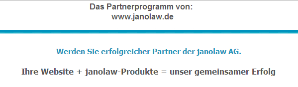 janolaw Partnerprogramm