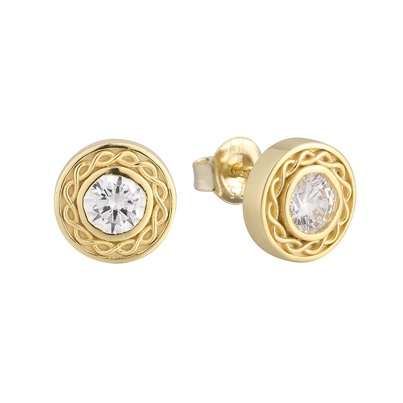 Personalisierte weiße Zirkon-Ohrstecker